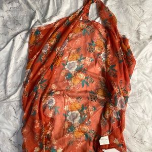 Tropical floral Sleeveless Cover Up